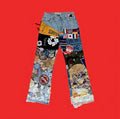 'Nostalgic Tears' Scrapwork Jeans