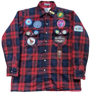 'Fifth Down Girl Scouts' Patchwork Lined Button Up Flannel