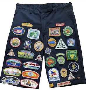 'Fifth Down Boy Scouts' Flooded Patchwork Work Shorts
