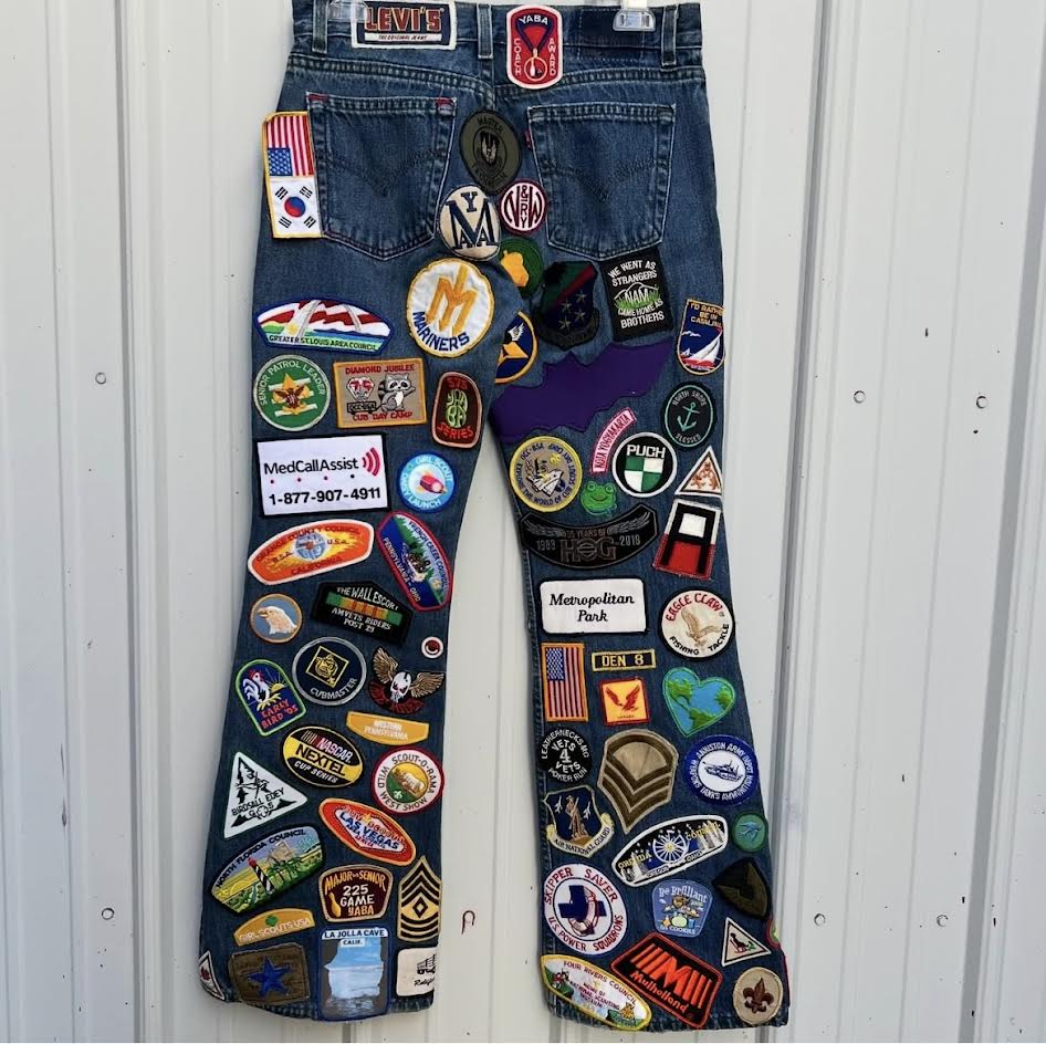 'What The' Flooded Patchwork Jeans
