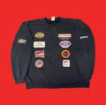 'If You Ain't First You're Last' Patchwork Crewneck