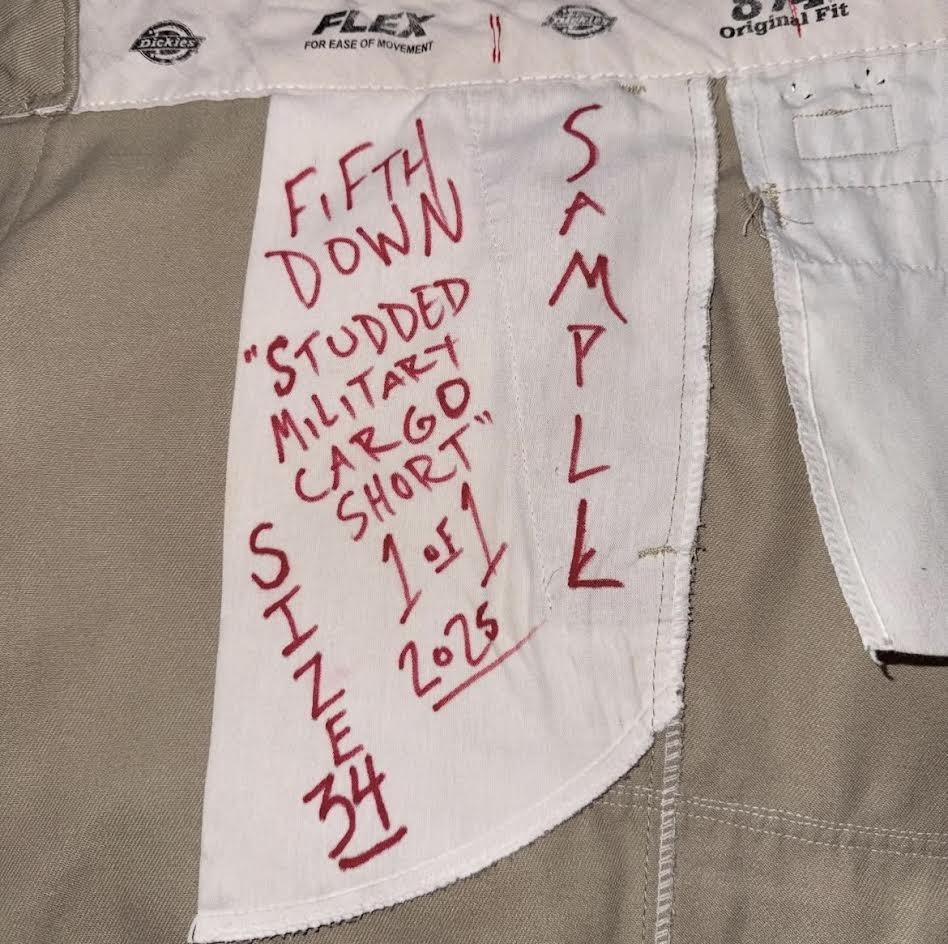 'Toy Soldier' Studded Camo Cargo Shorts