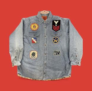 'Deserted Toy Soldier' Patchwork Blanket Lined Button Up Shirt