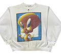 'Tweety Bird' Thrashed Patchwork Crewneck