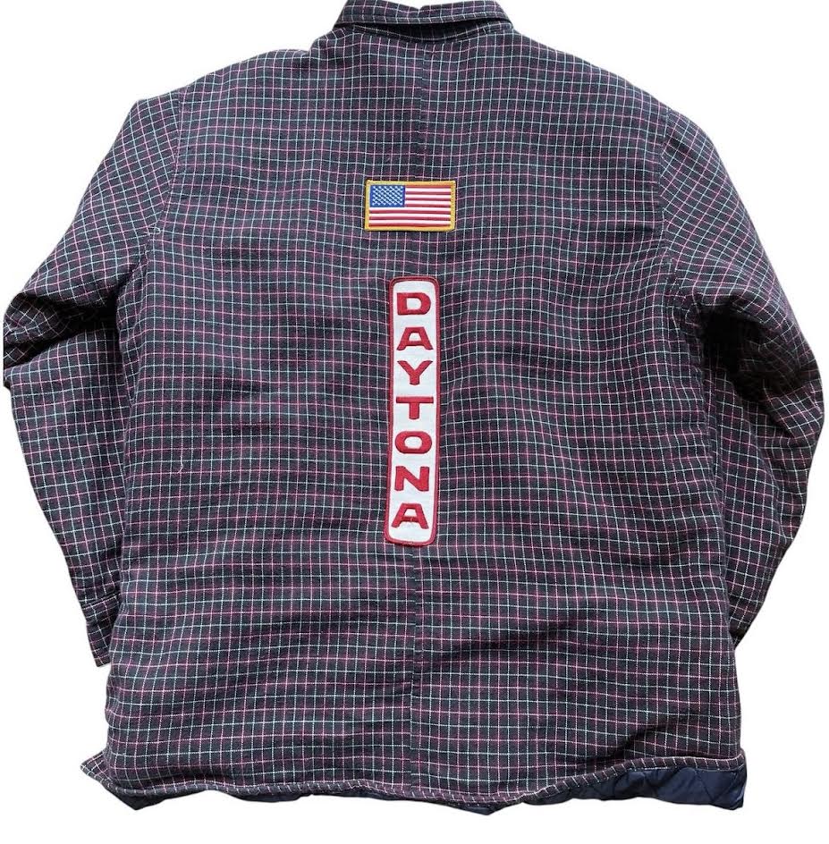 'Pit Stop Member' Patchwork Lined Button Up Flannel