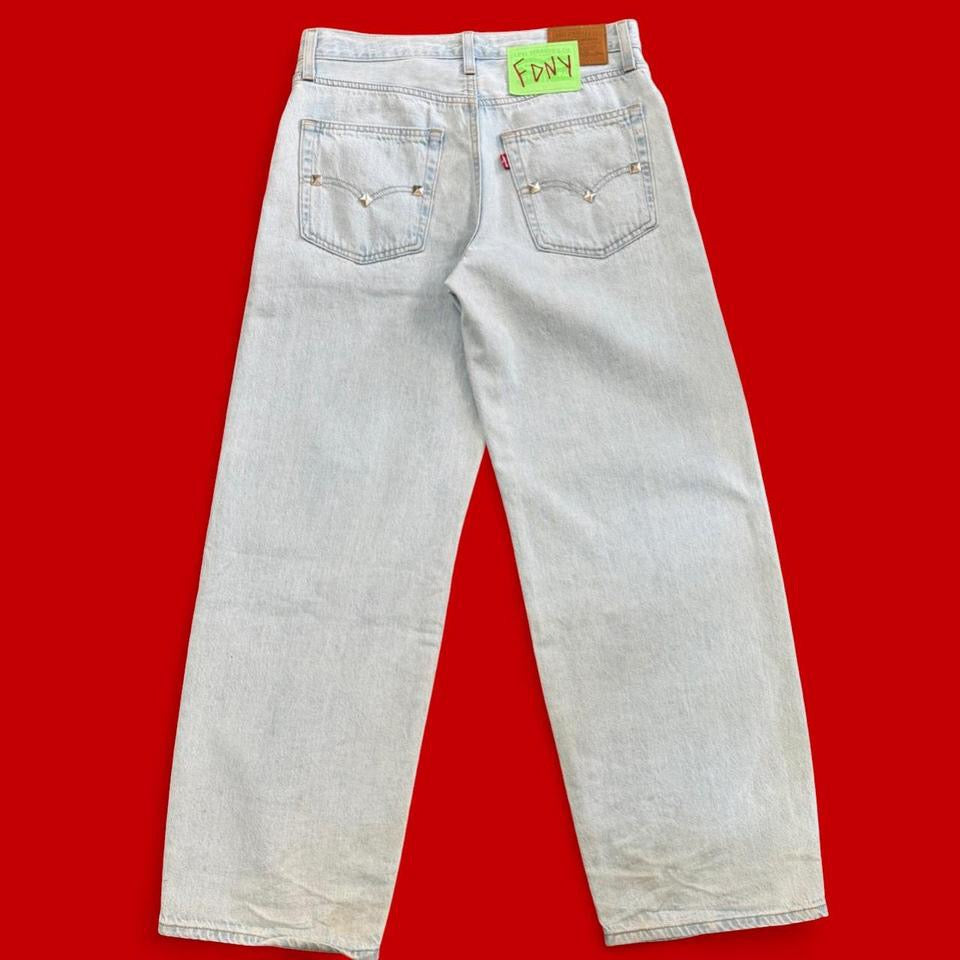 FDNY ‘Studded Daily Drivers’ Baggy Levi’s Jeans