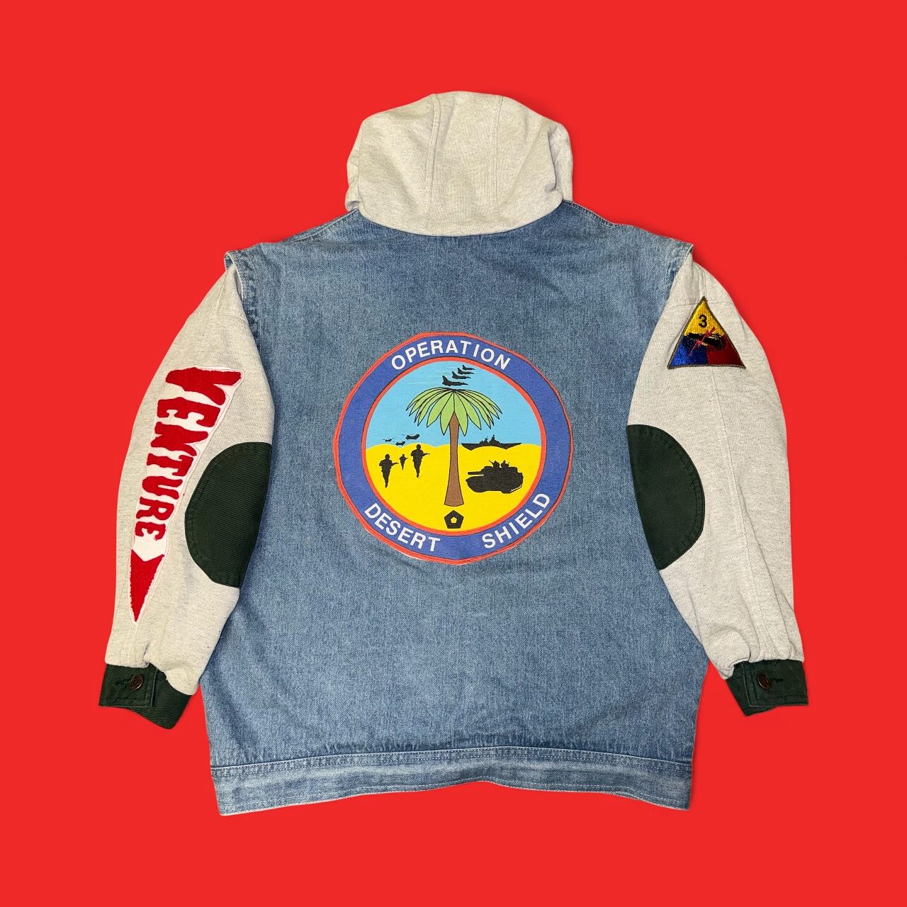 'VENTURE' Hooded Hybrid Denim Jacket