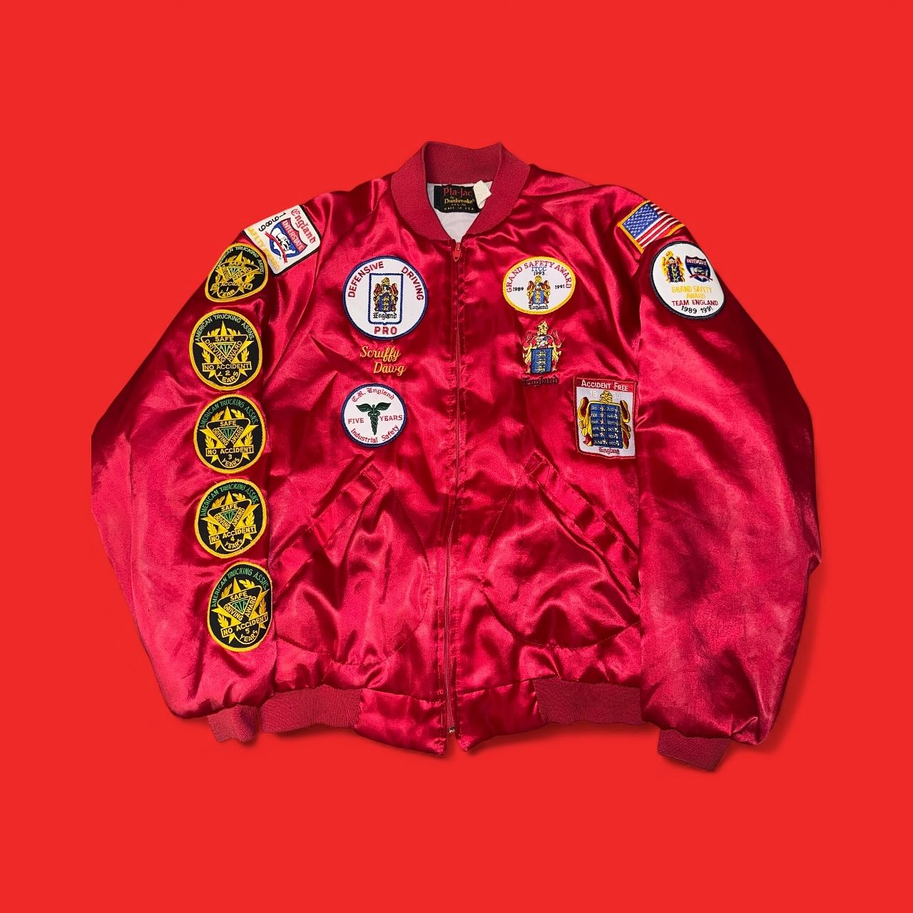 'Good Trucker Innit' Satin Bomber Jacket